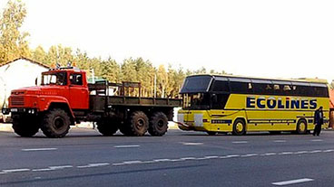 Буксировка грузовых автомобилей, фур, автобусов
